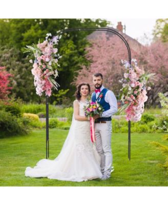 Outdoor Metal Garden Arch Trellis for Climbing Plants Grape Vine Flower