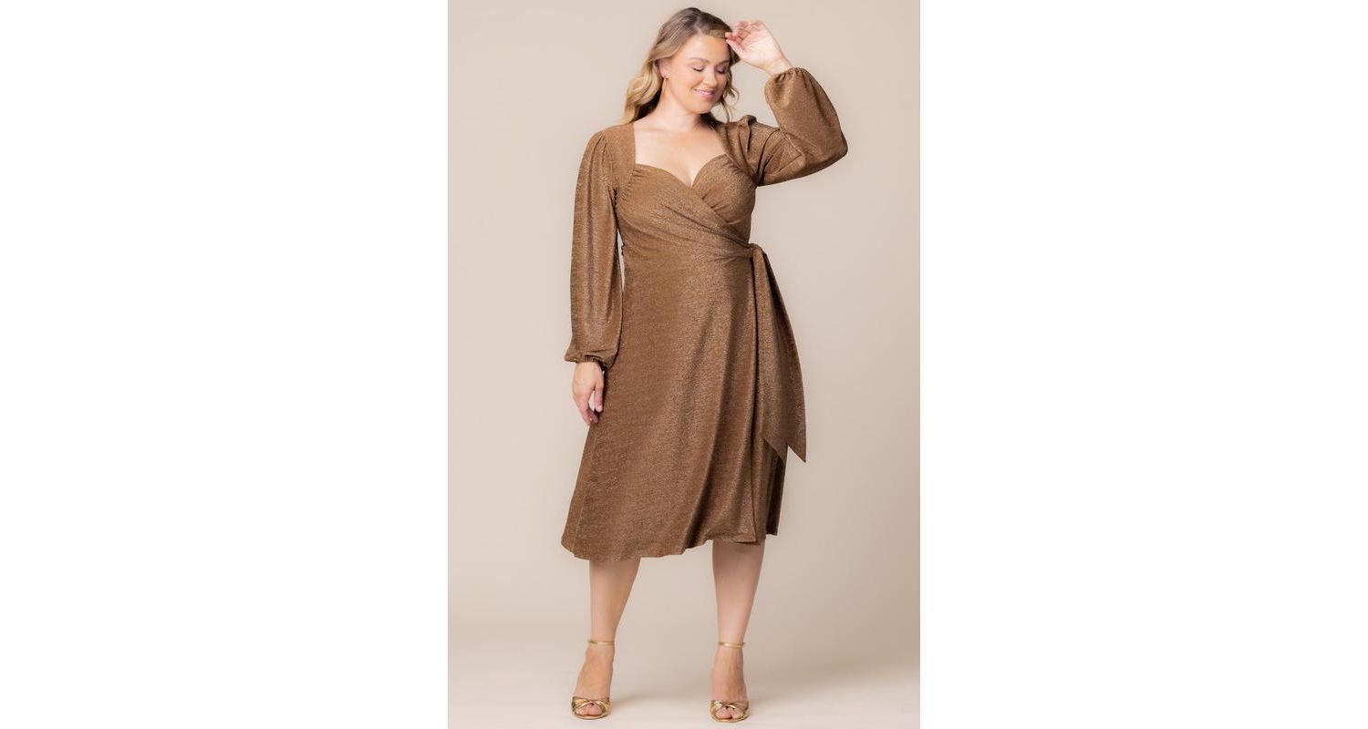 Plus Size Socialite Sweetheart Wrap Dress