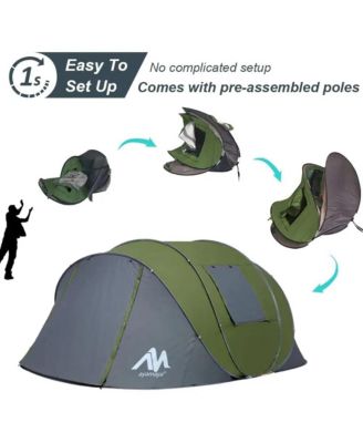 Adobe XL Instant Set-Up Pop-Up Family Tent – 4–6 Person Waterproof Shelter with Front Vestibule, Double Layer Protection, and No-Hassle Setup in Seconds
