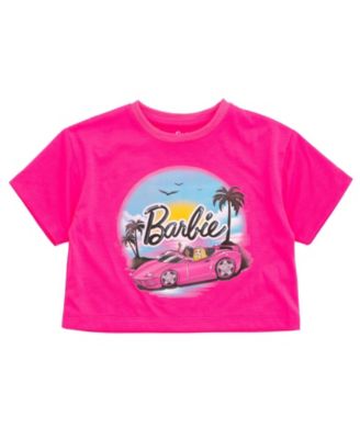 Toddler Girls Cropped Boxy Drop Shoulder T-Shirt and Mesh Tulle Skort