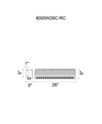 6" Metal Colosseum 6 Light Vanity Light