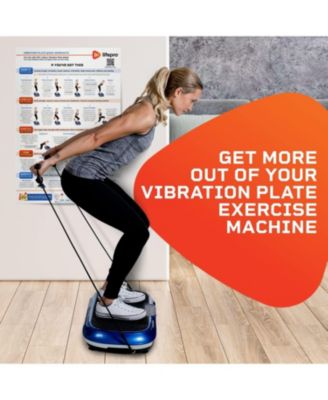Whole Body Vibration Plate Exercise Poster – Full-Body Workout Guide with Training Suggestions & Step-by-Step Instructions for Vibration Plate Machines