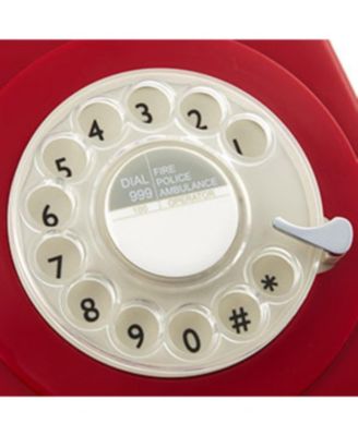 Retro GPO746RRD 746 Desktop Rotary Dial Telephone - Red