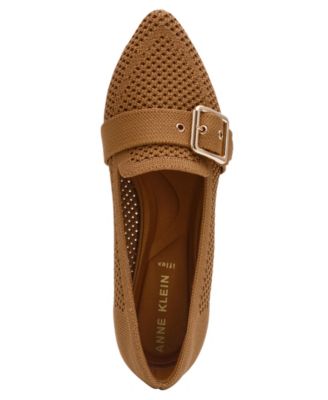 Women's Oakland Buckle Strap Knit Flats