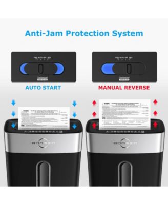 BONSEN Paper Shredder for Home Office, 10-Sheet Cross-Cut Shredder, P-4 High Security Level, Quiet Credit Card Shredder with Jam Proof System, 4 Gallons Bin