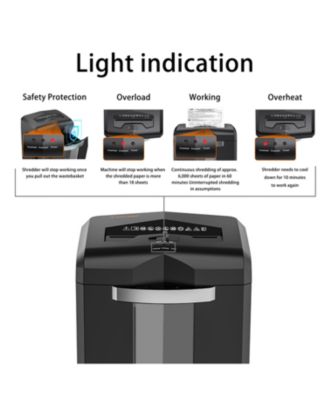 Paper Shredder, 18-Sheet 60-Minutes Shredder for Office Heavy Duty Cross-Cut Shredder with 6 Gallon Pullout Basket 4 Casters