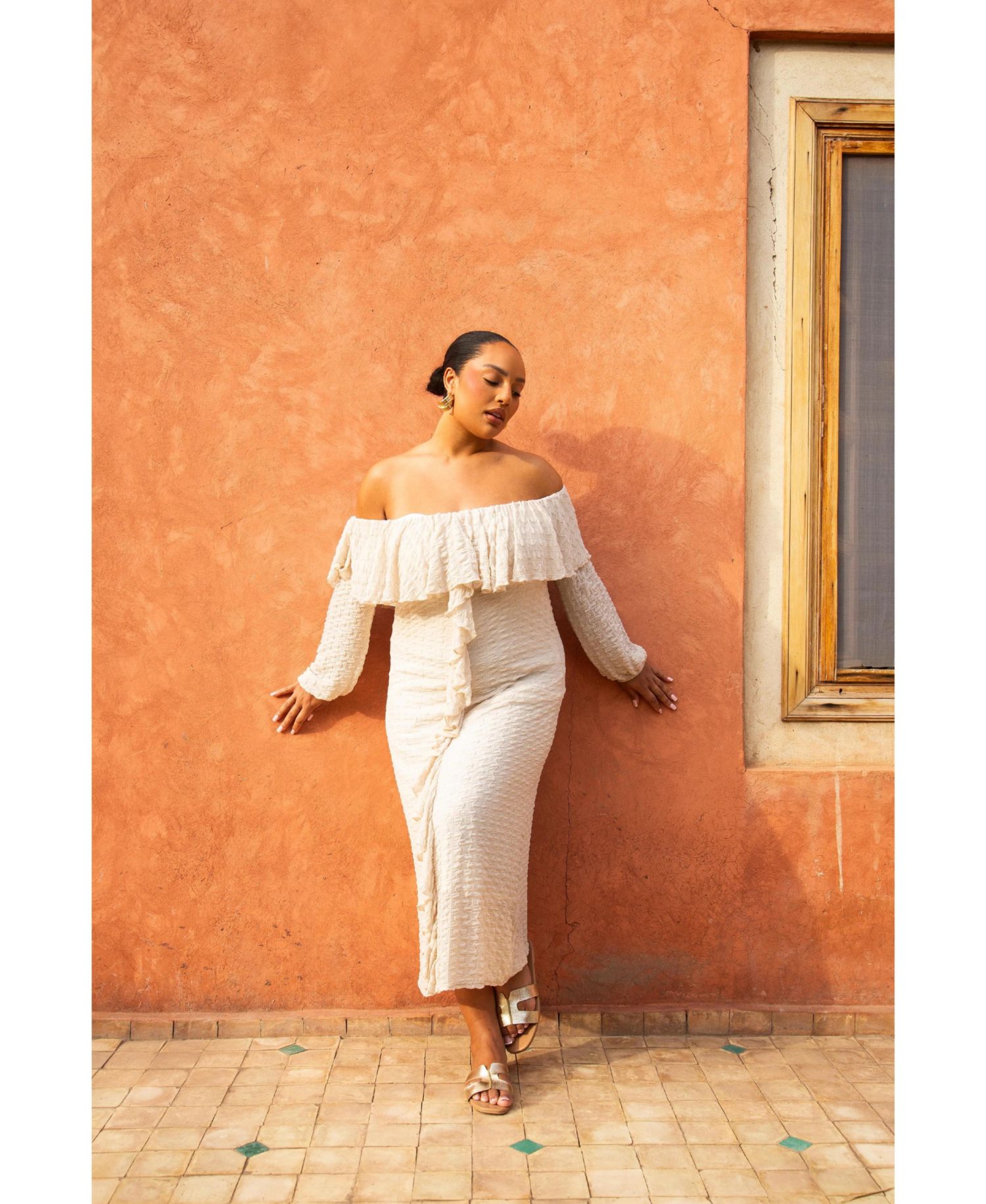 Women's Ruffle Bardot Dress