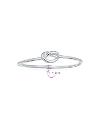 Minimalist Simple Midi Knuckle Stackable Infinity Love Knot Ring .925 Sterling Silver Thin 1MM Band