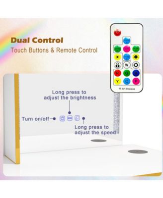 Vanity Table Set with RGB LED Lights and Wireless Charging Station