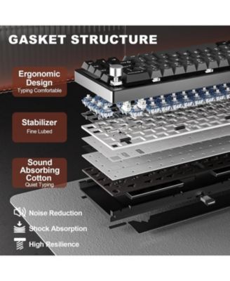 AL68 Wireless Mechanical Keyboard,Full Aluminum CNC,60% Layout with Knob, QMK/VIA Software,Gasket Mounted,Hot Swappable,RGB Backlit,BT/2.4G/USB-C for Mac/Win(Zero Linear)