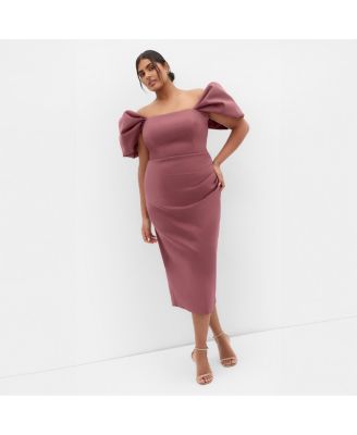 Women's Elyse Off Shoulder Midi Dress