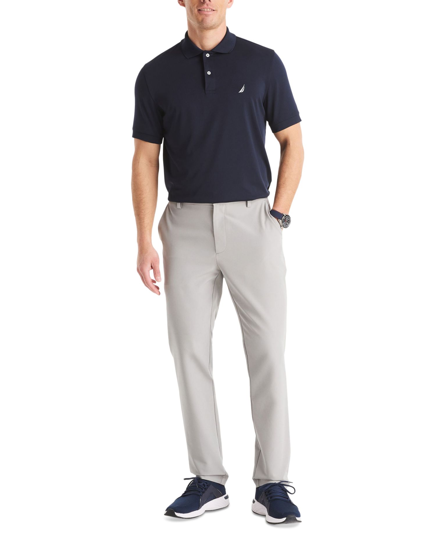Men's Signature Slim-Fit Flat-Front Performance Pants