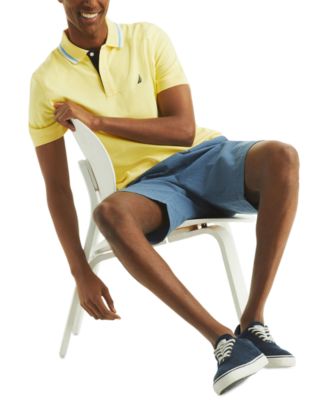 Men's Textured Tipped Collar Polo Shirt