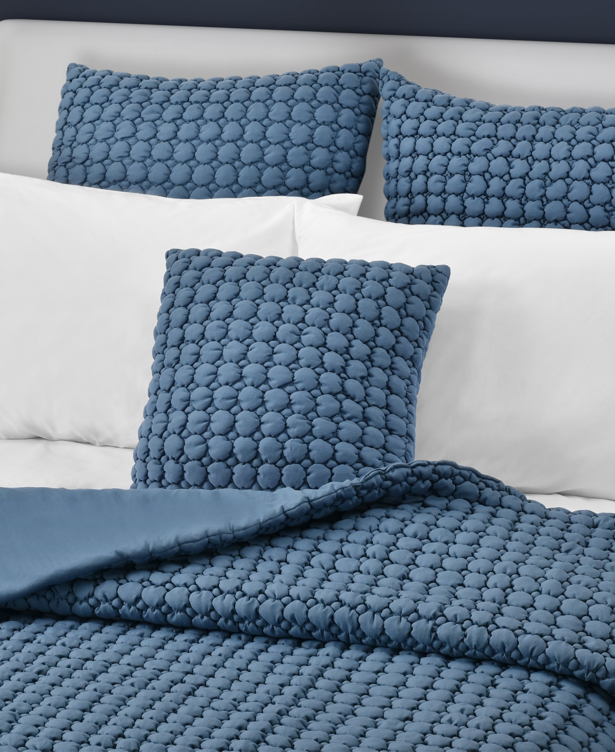J By J Queen Bold Cloud Puff Quilted Decorative Pillow, 20" X 20"