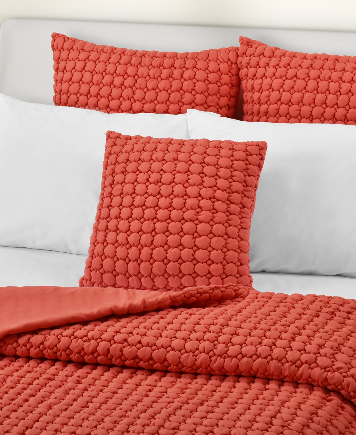 J By J Queen Bold Cloud Puff Quilted Decorative Pillow, 20" X 20"