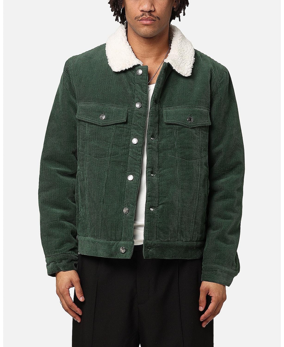 Men's Chelsea Corduroy Sherpa Jacket - Dark green