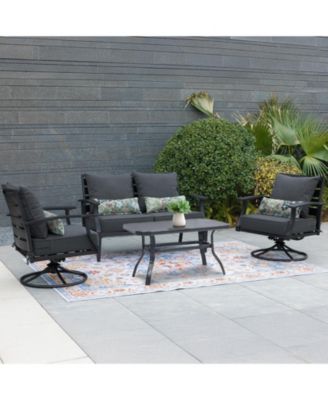 23'' x 26'' Outdoor Deep Seat Chair Cushion Set, Olefin Fabric, Slipcover with Sponge Foam, (Set of 2 Seats, 2 Backs, 2 Lumbar Pillows)