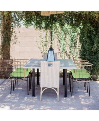 Outdoor Dining Chair Cushions Set of 4, Waterproof Patio Furniture Seat Cushions, Outdoor Chair Pads with Ties, 18 x 19 inch