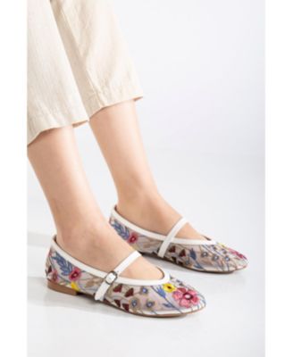 Fauna Mesh Mary Jane Flats