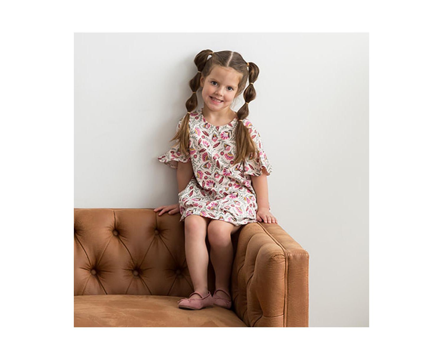 Toddler Girls Fair Trade Organic Cotton Cascade Dress