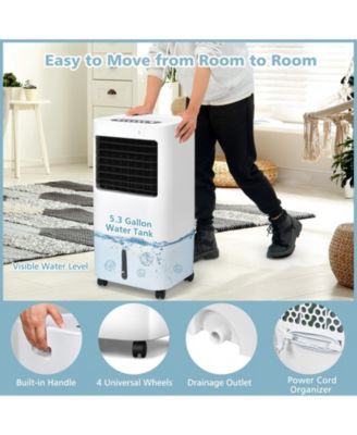 3-in-1 Evaporative Portable Air Cooler Fan with Remote Control