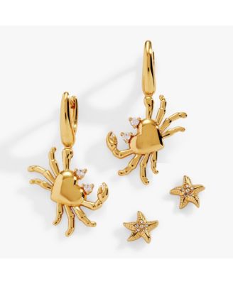 Crab & Starfish Earring Set