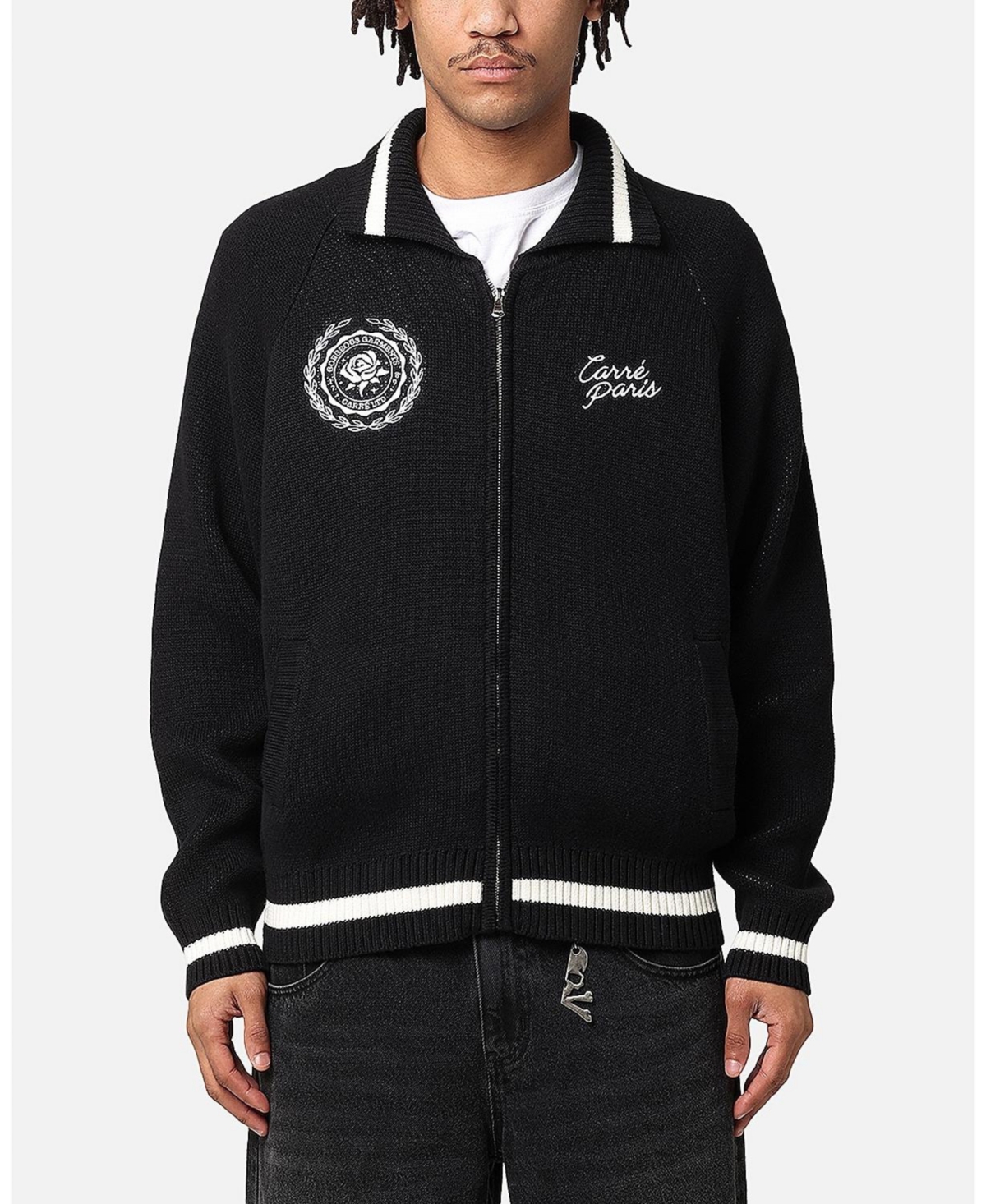 Men's Athletic Knit Jacket - Black