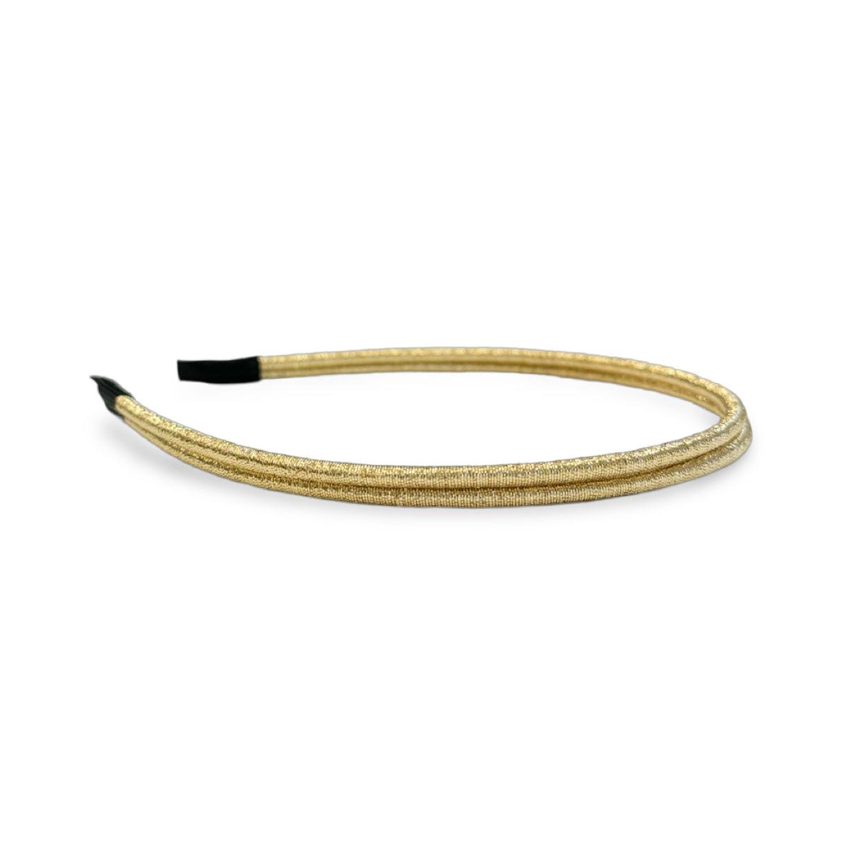 Thin Double Headband - Gold - Gold
