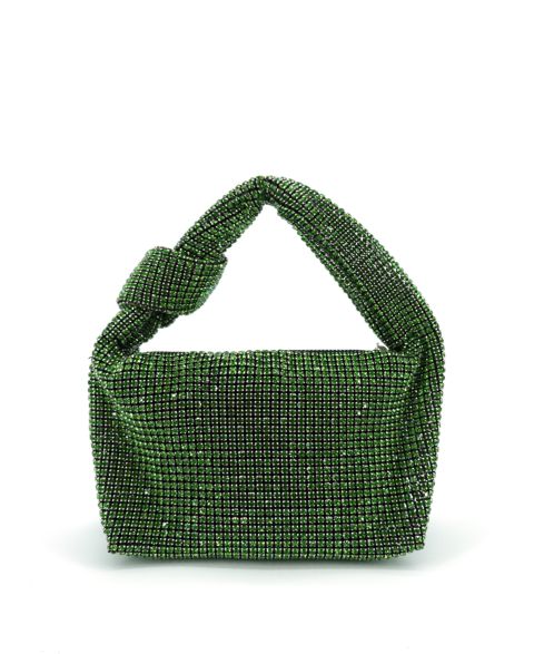 Женская сумка LIKE DREAMS Ashley Small Rhinestone Top Handle, цвет: Зелёный