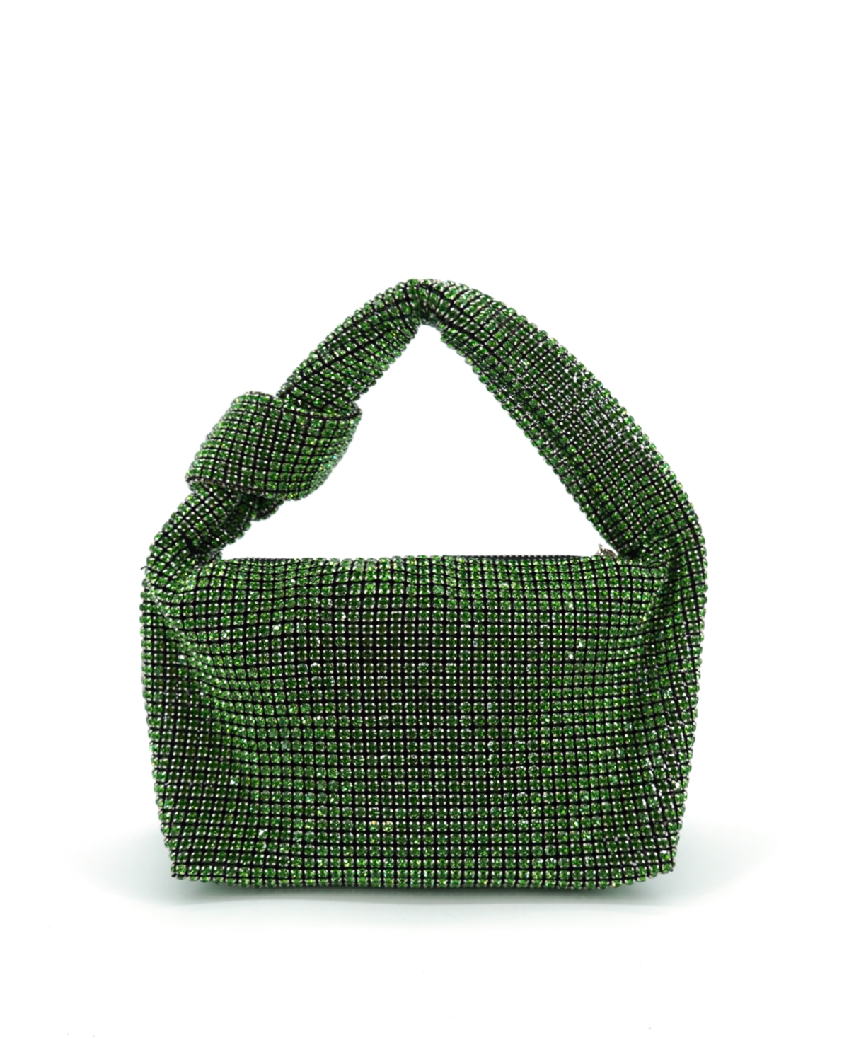 Ashley Small Rhinestone Top Handle Bag - Silver