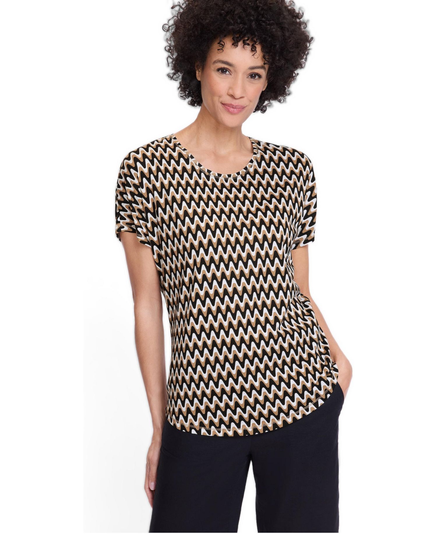 Women's Waved Striped T-Shirt