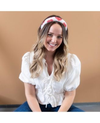 Traditional Headband - Beaded Hearts