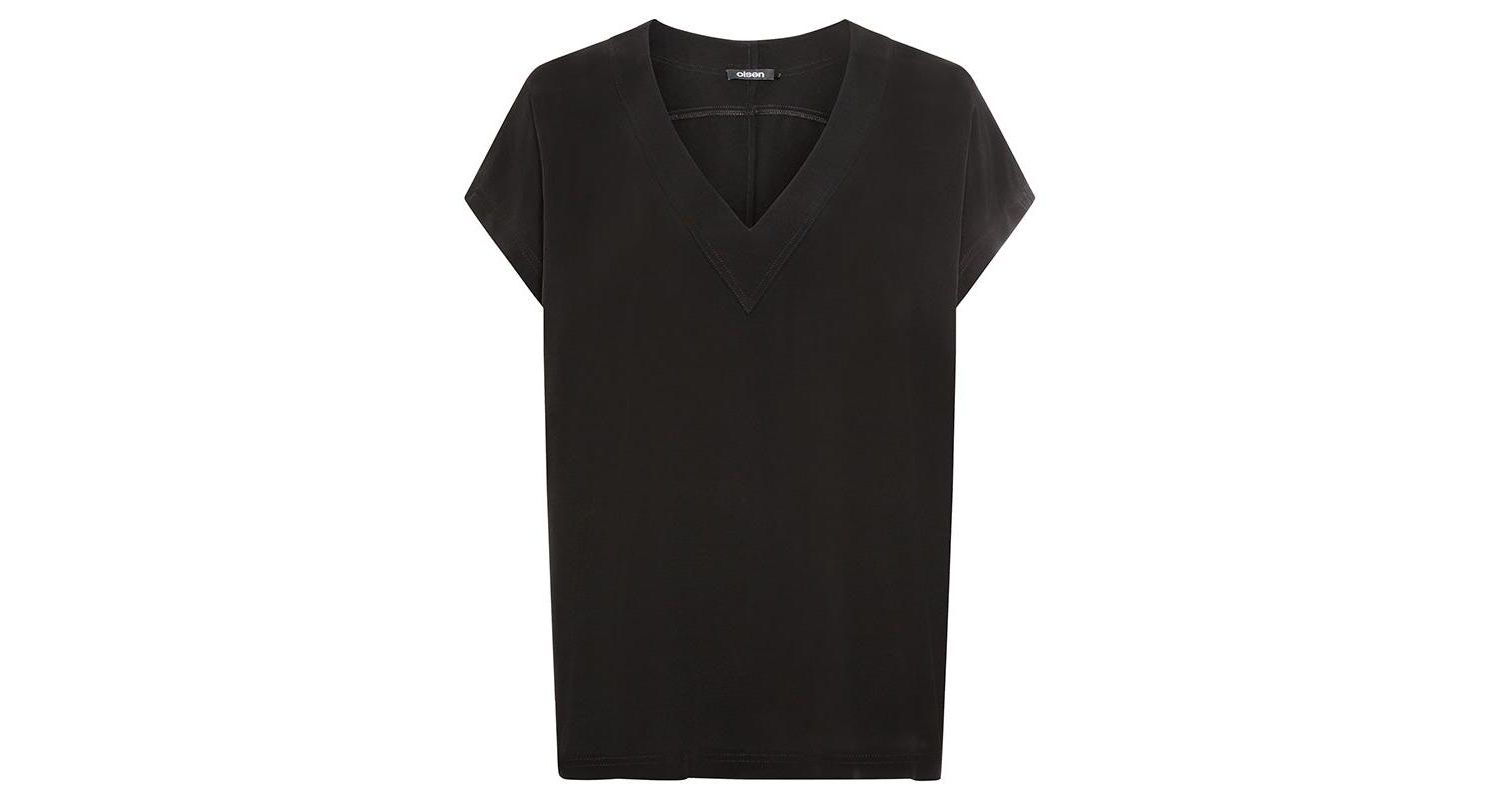 Women's Solid V-Neck Blouse