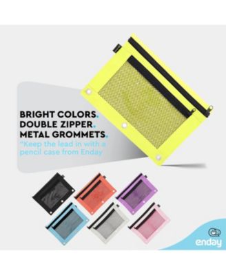 Pink Pencil Pouch For 3 Ring Binder, Zippered Binder Pencil Pouches, 3 Ring Pencil Pouch for Binder, Pencil Case for Binder, Large Pencil Bags for School, Home, and Office.