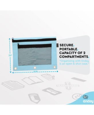 Pink Pencil Pouch For 3 Ring Binder, Zippered Binder Pencil Pouches, 3 Ring Pencil Pouch for Binder, Pencil Case for Binder, Large Pencil Bags for School, Home, and Office.