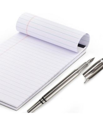 Jr. Legal pad, Small Note Pads Legal Ruled Writing Pad. Perforated Edge. 5" X 8" Canary Yellow, Universal, 50 sheets per Pad (Pack of 12)