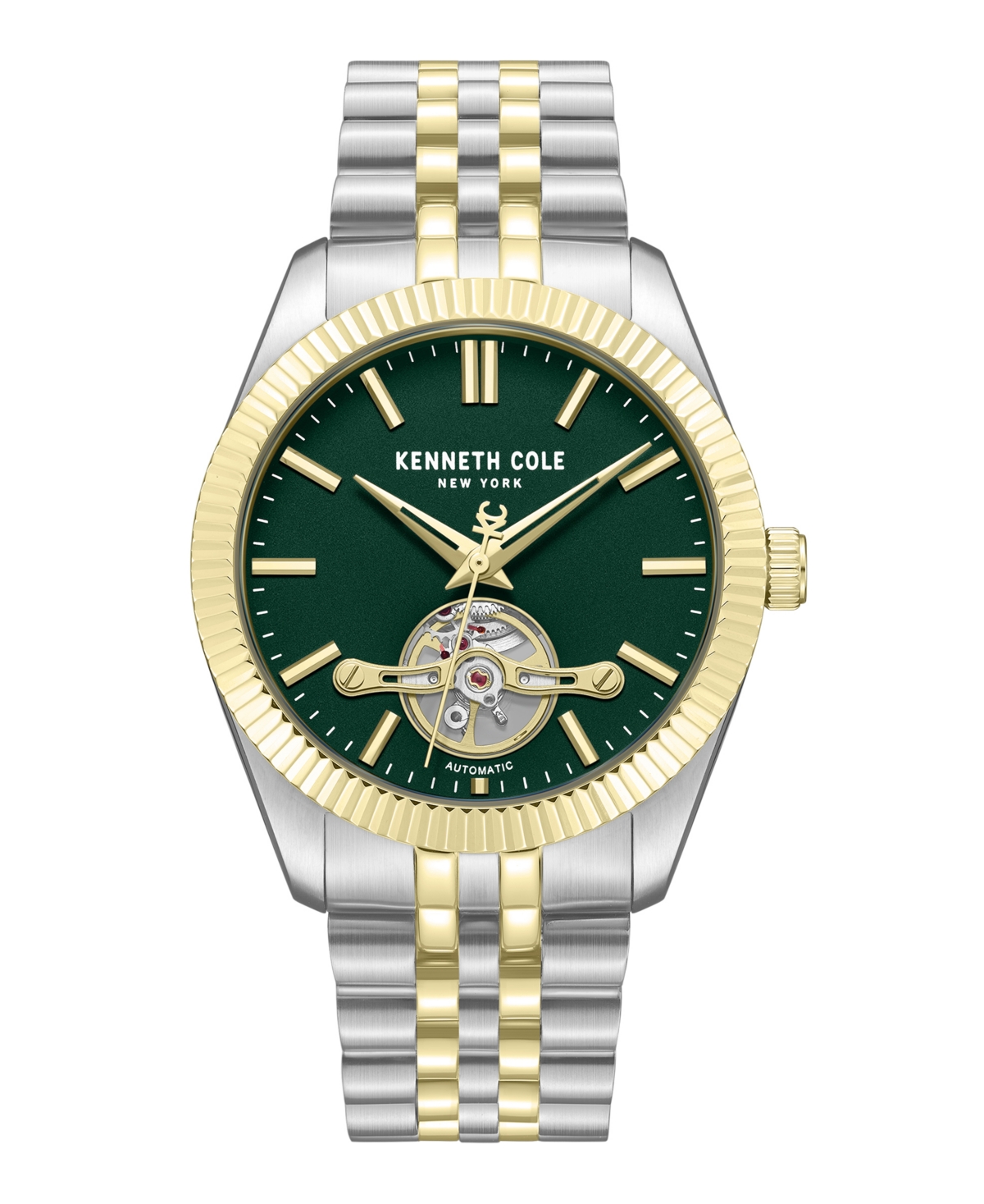 Men's Automatic Watch, 43mm - Silver, Gold Yellow