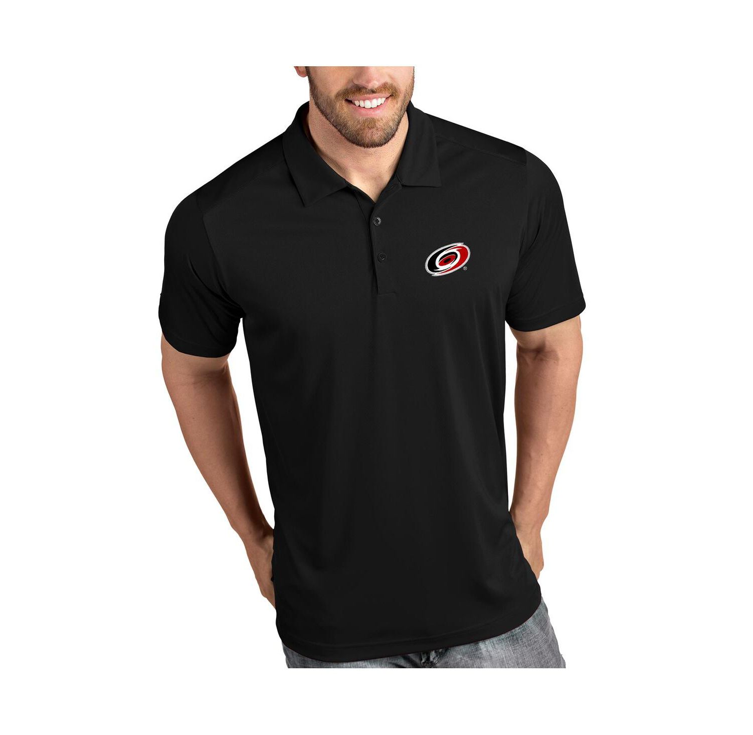Men's Black Carolina Hurricanes Tribute Polo Shirt