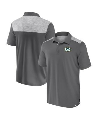 Fanatics - Men's Gray Green Bay Packers Long Shot Polo Shirt