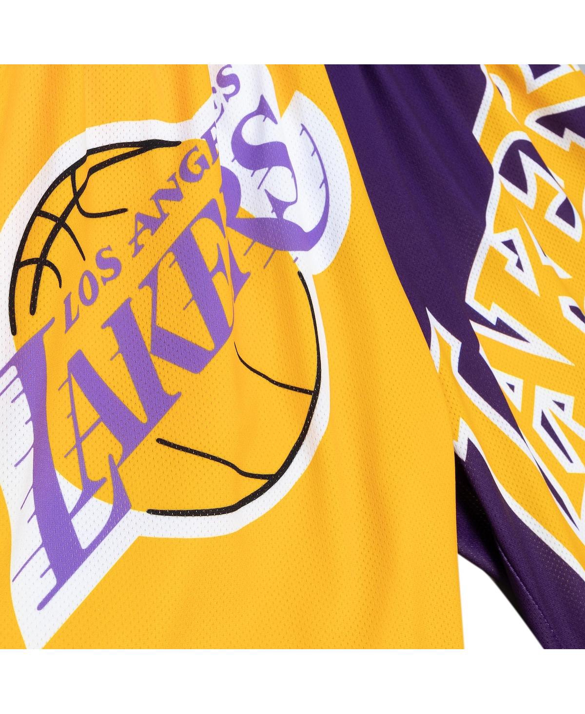 Mitchell & Ness Men's Gold Los Angeles Lakers Big Face 5.0 Fashion Shorts