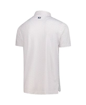 Men's White Genesis Invitational ProDry Bounce Print Stretch Pique Polo Shirt