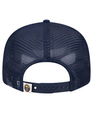 Men's Navy Denver Nuggets Mesh back 9FIFTY Snapback Hat