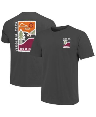 Image One - Men's Graphite Virginia Tech Hokies Comfort Colors Minimal Vista Distressed Graphics T-Shirt