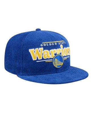Men's Royal Golden State Warriors Throwback Display Corduroy 9FIFTY Snapback Hat