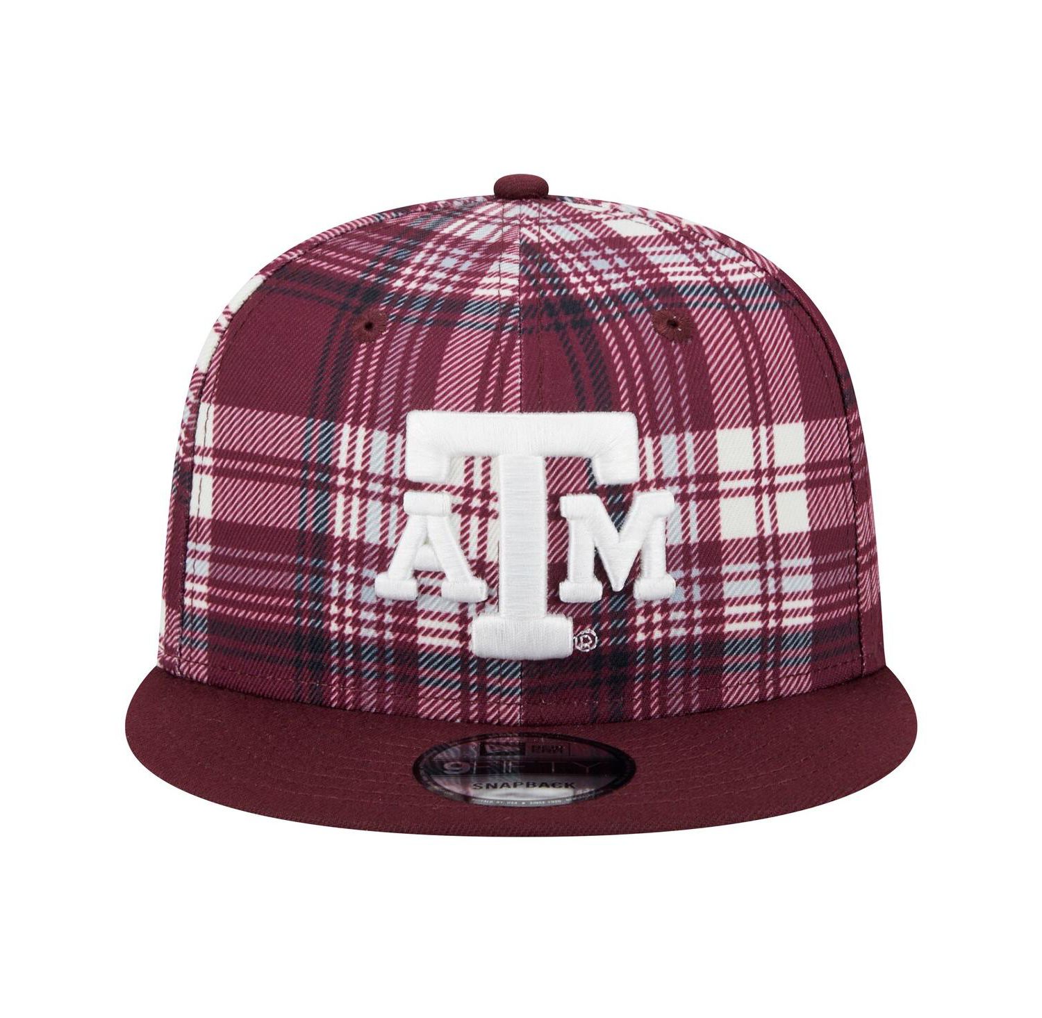 Men's Maroon Texas A&M Aggies Plaid 9FIFTY Snapback Hat