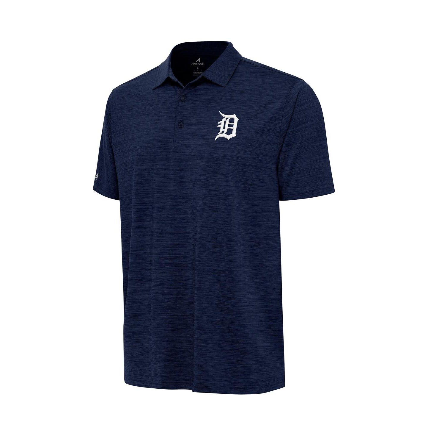 Мужское поло Antigua Heather Navy Detroit Tigers Layout Polo Shirt — фото 1