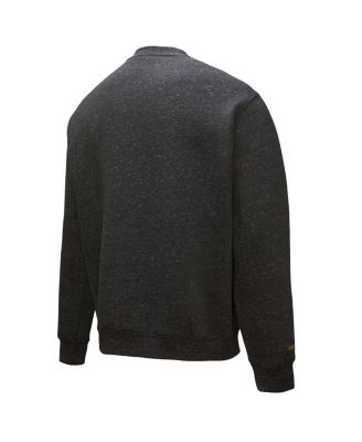 Men's Black Los Angeles Lakers Mitchell & Ness Black Out Collection Snow Washed Vintage Logo Pullover Sweatshirt