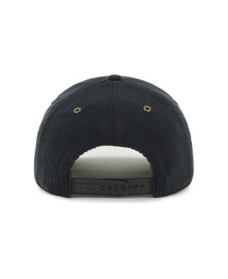 Men's Black Miami Marlins Laurus Corduroy Hitch Snapback Hat