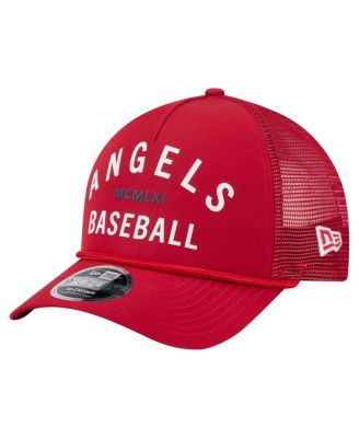 New Era - Men's Red Los Angeles Angels Minimalist 9FORTY A-Frame Adjustable Hat