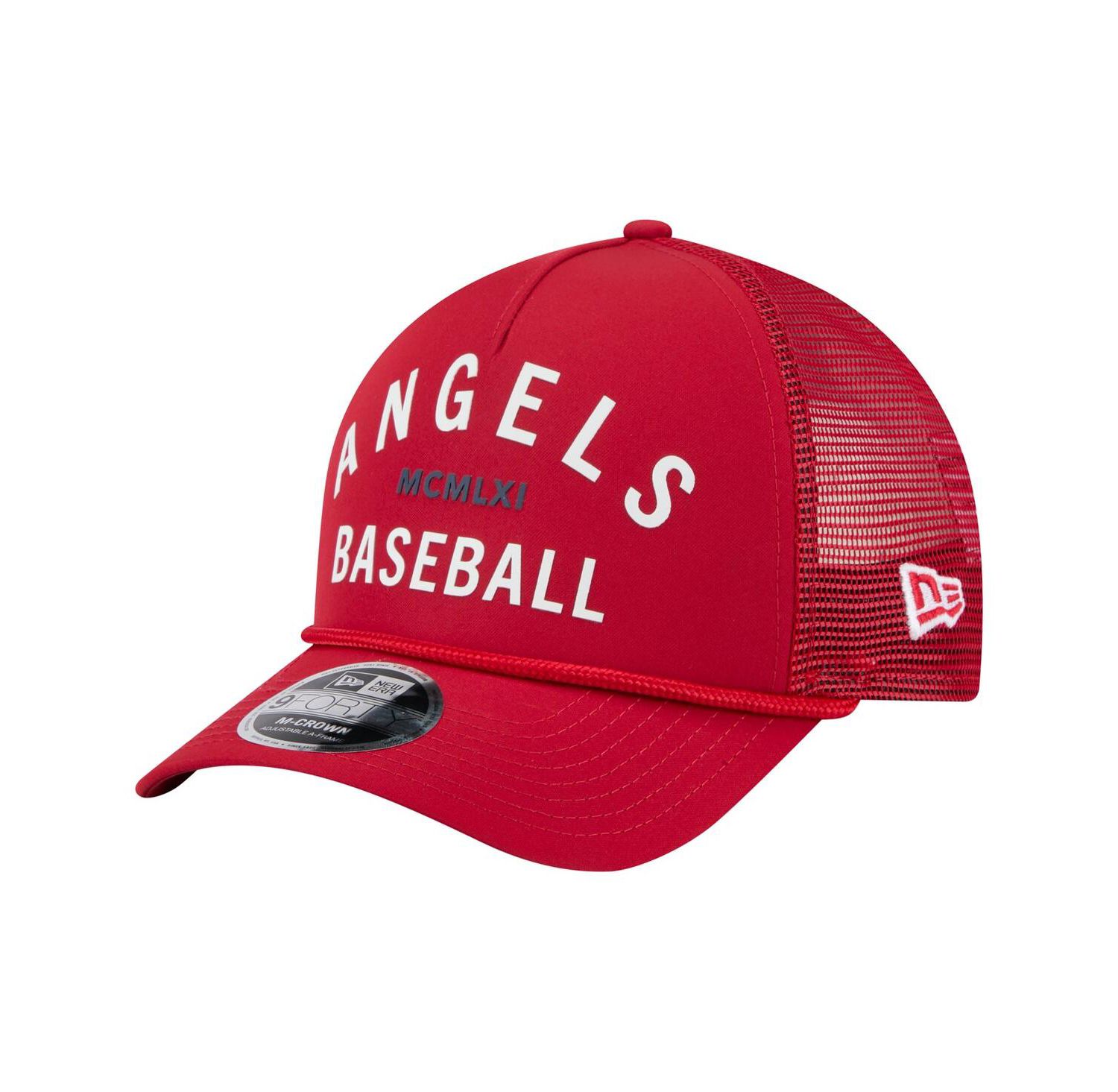 Men's Red Los Angeles Angels Minimalist 9FORTY A-Frame Adjustable Hat